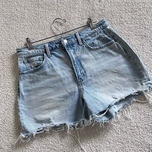 Vervet Light Blue Frayed Hem denim cotton summer distressed Shorts size L